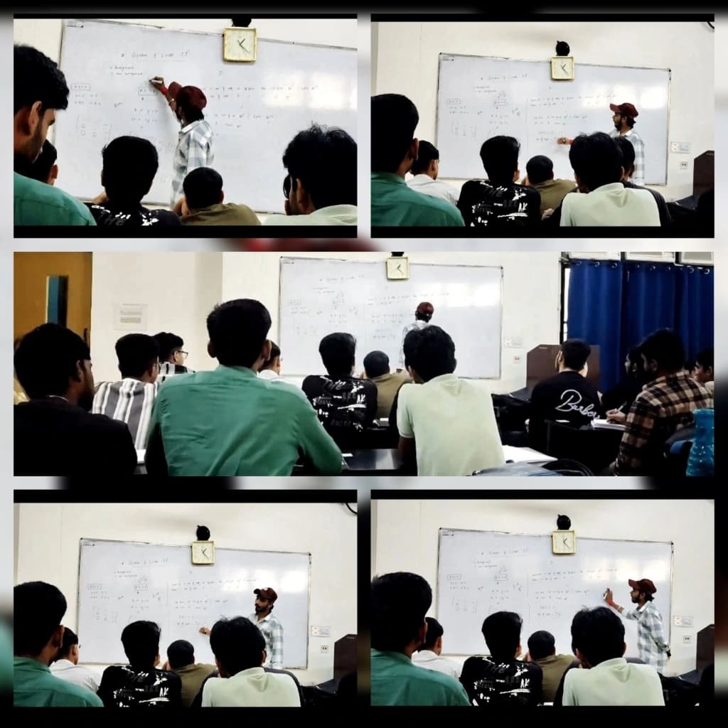 Teaching in classroom